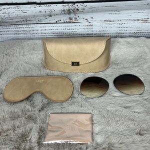 Chloe Sunglass Case w/Cloth, Lens Holder and Lenses